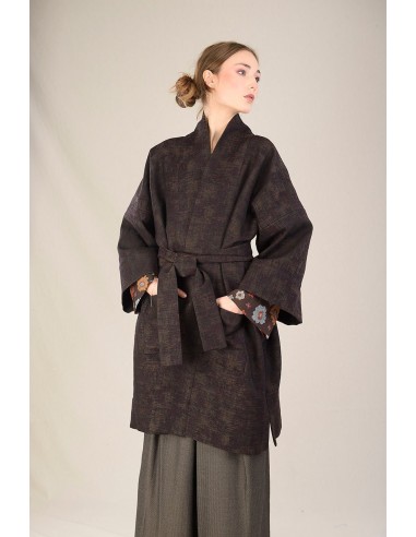 Manteau Kimono AKI marron Dans la société mordern