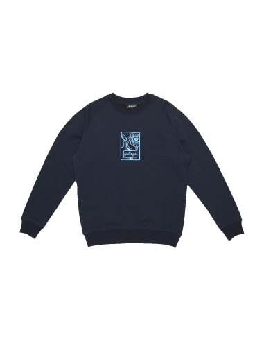 Brea Heavy Crewneck Sweatshirt Navy s'inspire de l'anatomie humaine