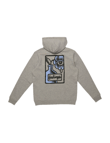 Flower Hoodie Grey Heather français