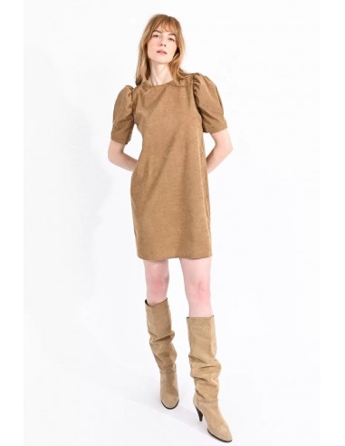 Puff Sleeve Corduroy Dress Par le système avancé 