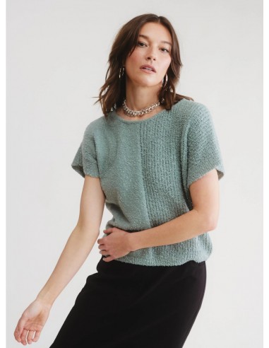 Lightweight Short Sleeve Sweater la colonne vertébrale