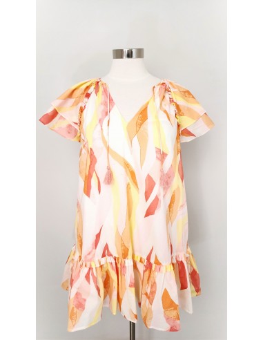 Summer Sunset Ruffle Hem Dress - Online Only Faites des économies