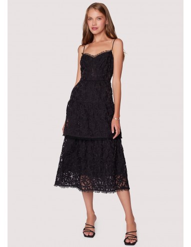 Floral Lace Scalloped Midi Dress acheter en ligne