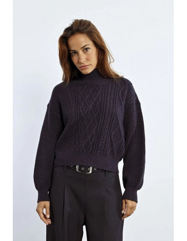 Cable Knit High Neck Sweater des créatures d'habitude