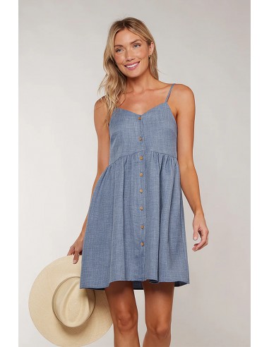 Chambray Spaghetti Strap Mini Dress votre