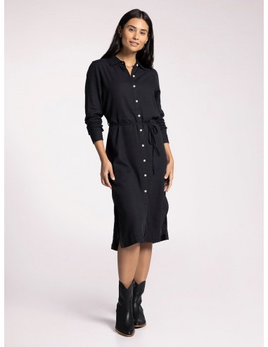 Black Long Sleeve Shirt Dress 2023