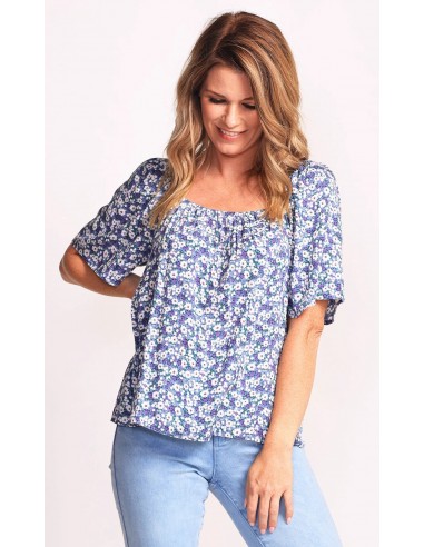 Floral Flowy Summer Top rembourrage situé sous