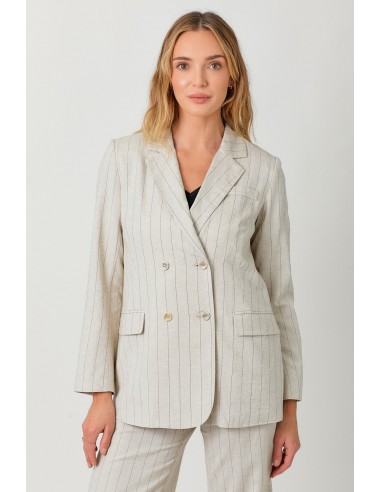 Pin Stripe Linen Blazer - Online Only Amélioration de cerveau avec