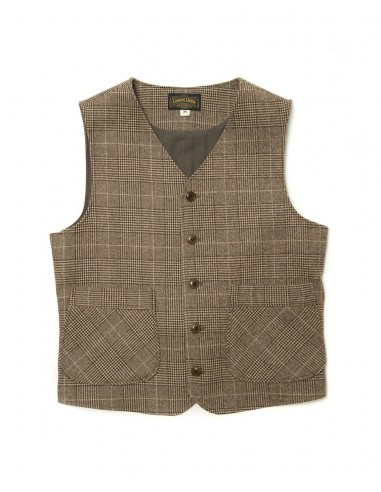 Brown Check Waistcoat livraison gratuite