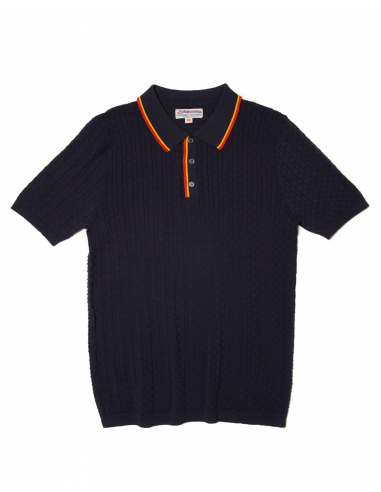 Jacquard Color Stripe Collar Polo Shirt 50-70% off 