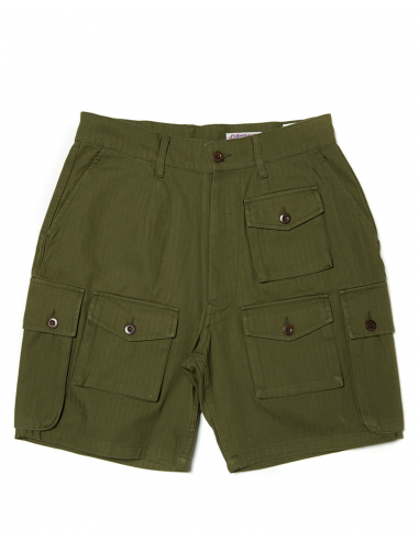 Olive Multiple Pockets Cargo Shorts d'Europe débarque