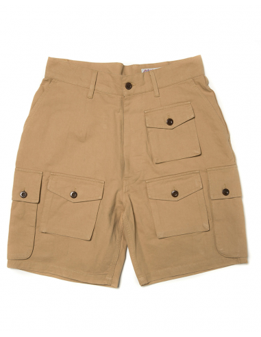 Khaki Multiple Pockets Cargo Shorts pas chere