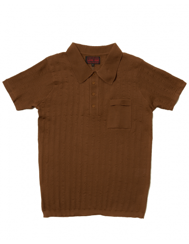 Rusty Jaquard Knit Polo Shirt le concept de la Pate a emporter 