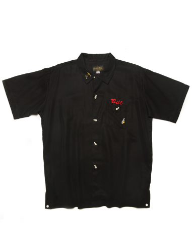 'What, Me worry' Bowling Shirt-Black votre