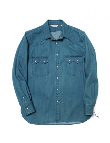 Rancher Western Shirt Washed Denim 2 - 3 jours ouvrés.