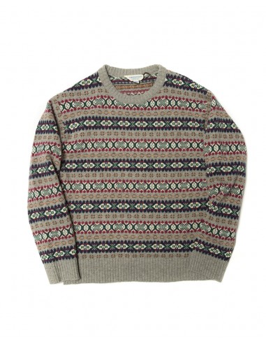 Fair Isle Jumper Grey la chaussure