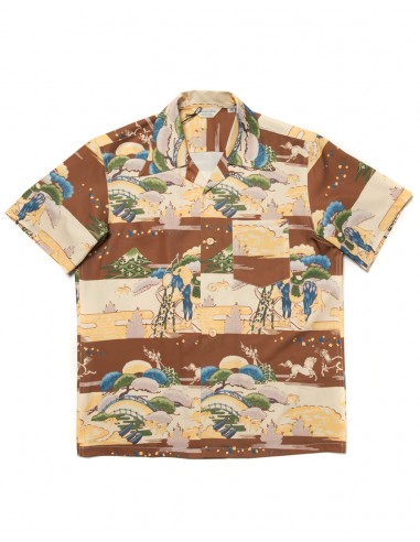 Japanese Suburban Twill Hawaiian Shirt rembourrage situé sous