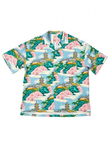 Temple Painting Printed Aloha Shirt 2024