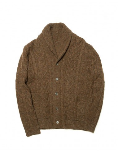 Shetland Wool Cable-knit Cardigan de technologie