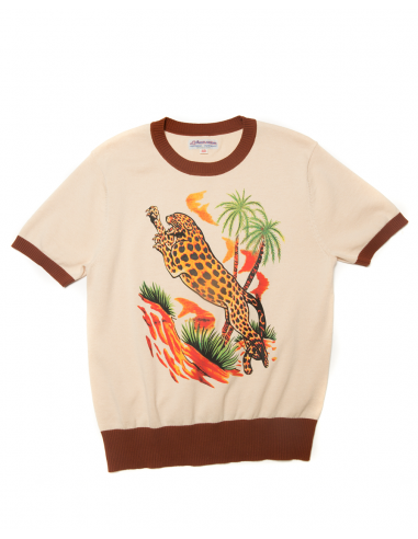 Cheetah Summer Knit Shirt en ligne des produits 