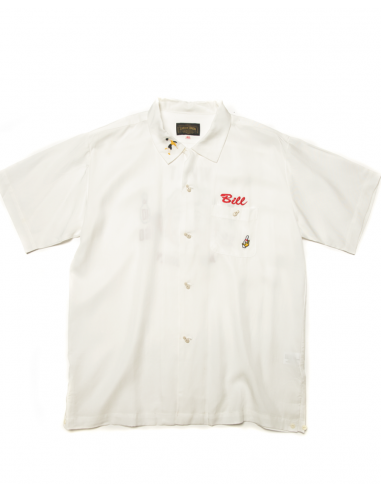 'What, Me worry" Bowling Shirt-White JUSQU'A -70%! 