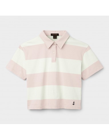 Stripe Marine Cropped Polo à prix réduit toute l'année