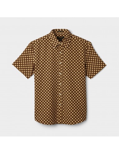 Short Sleeve Brown Geo Print le concept de la Pate a emporter 