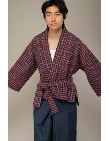 Kimono homme HAMAGURI bordeaux pour bénéficier 